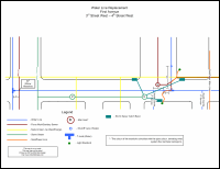 Map of Water, Sewer, Power, and Gas lines for the Town of Carrot River Public Works Dept.